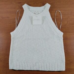 Marled  Sleeveless Knit Sweater Tank Top Size S Egret‎ Willow Cream